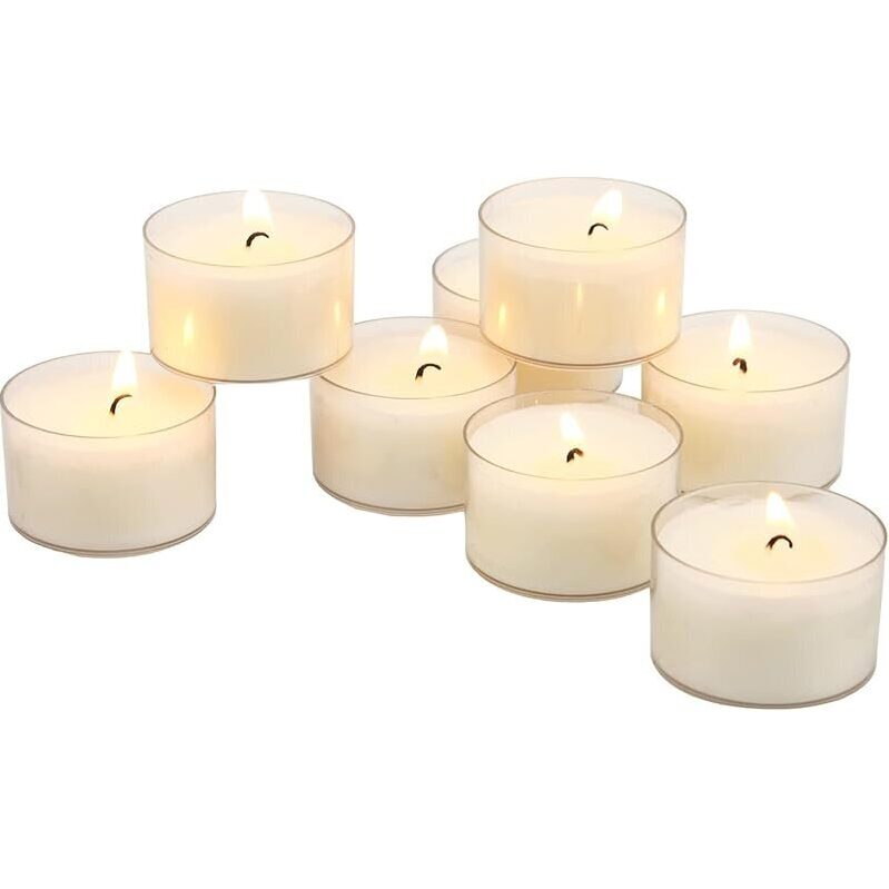 24-Pack Unscented Tea Light Candles for Events and Home