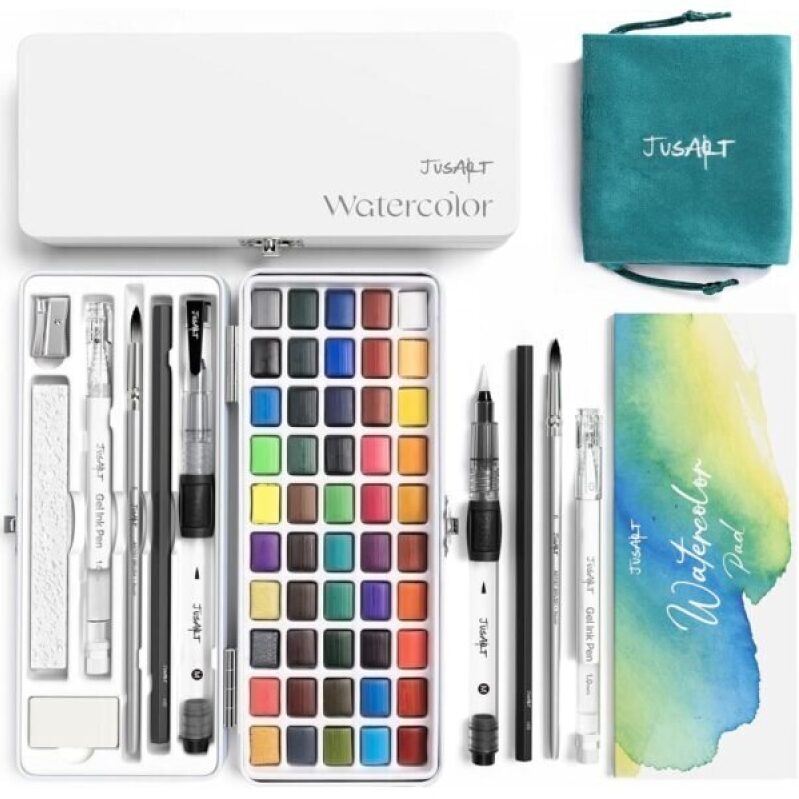 JusArt 50 Colors Watercolor Paint Set -33% off