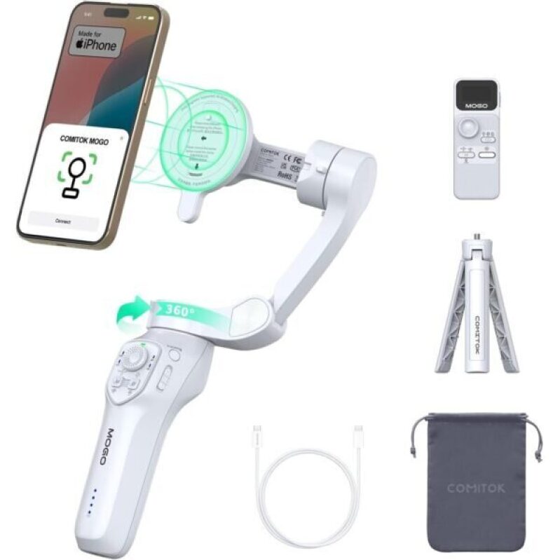 High-Quality iPhone Gimbal Stabilizer with Remote Control - 52% Off