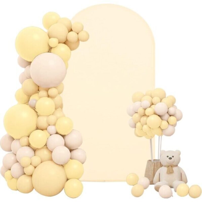 Chiara 6.6ft Beige Balloon Arch - Perfect for Weddings, Birthdays, and More
