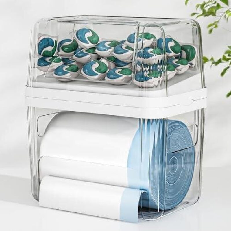 2-in-1 Garbage Bag Storage Box with Laundry Pod Holder - 50% OFF