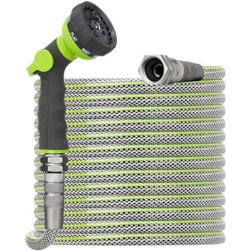 Lambaro 50-Feet Extendable Garden Hose - High Strength Non-Expanding Outdoor Water Hose 50% OFF