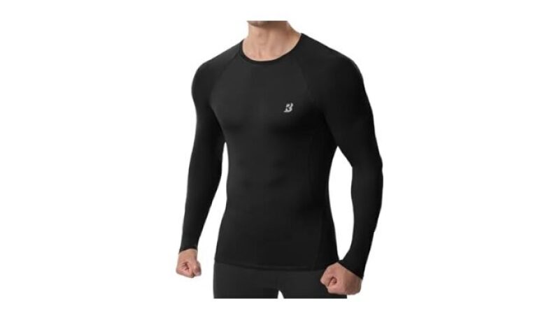 50% off Men's Compression Shirt Long Sleeve: Perfect for Running and Gym