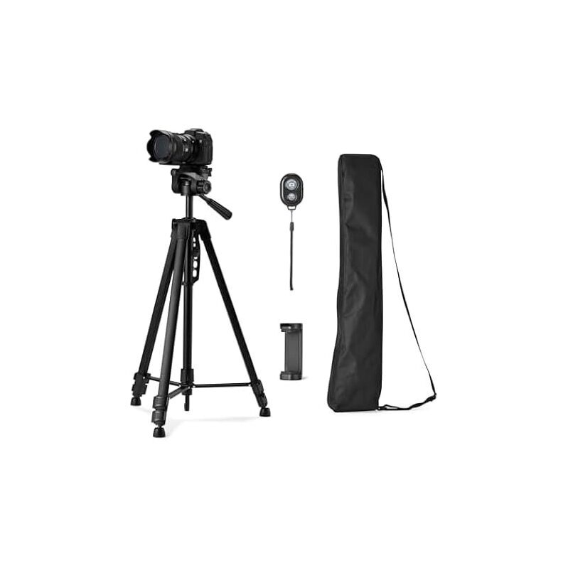 Amazon Basics 60-in Lightweight Tripod with Bag - Versatile Shooting Angles
