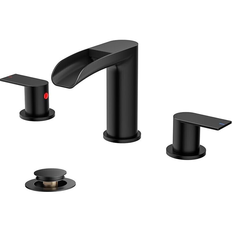 Forious 3-Hole 8-in Widespread Bathroom Faucet with Pop-Up Drain