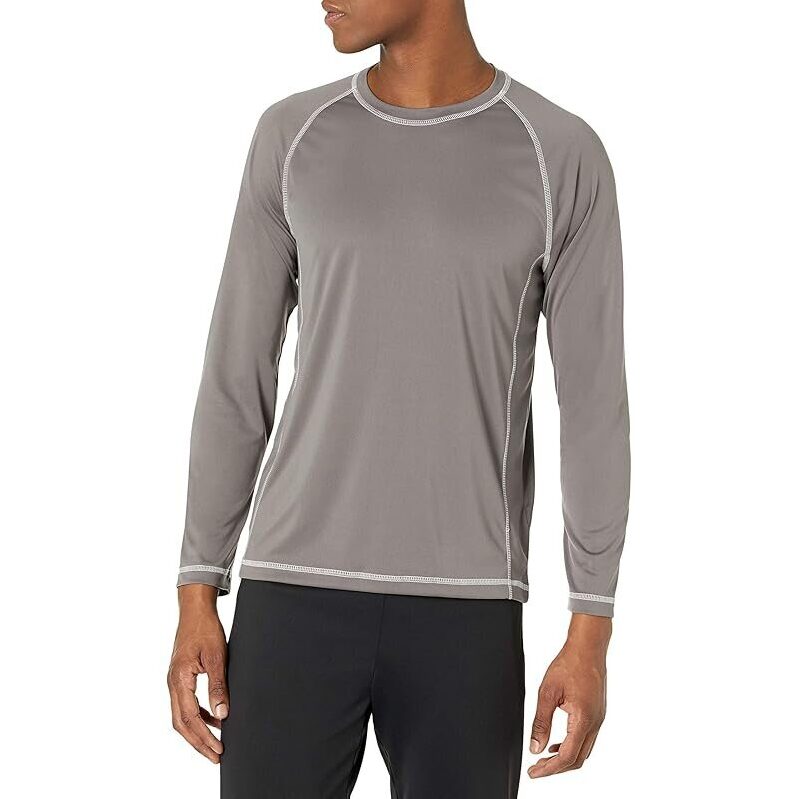Amazon Essentials Men's Long-Sleeve Quick-Dry UPF 50 Swim Tee - Ideal for Outdoor Activities