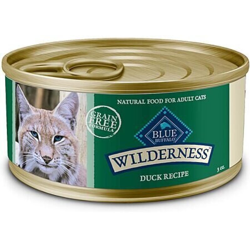 24-Count 3-Oz Blue Buffalo Wilderness Duck Paté Grain-Free Wet Cat Food on sale for $17.33