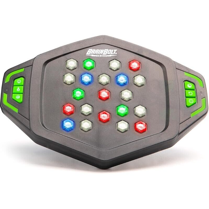BrainBolt Genius Handheld Memory Game - Enhance Cognitive Skills