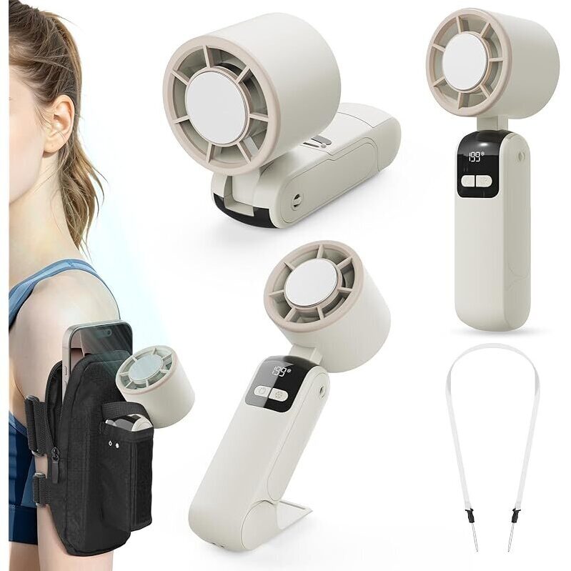 Siteer Y31-1 Portable Handheld Turbo Fan - Rechargeable, 199 Adjustable Levels, High-Speed Cooling