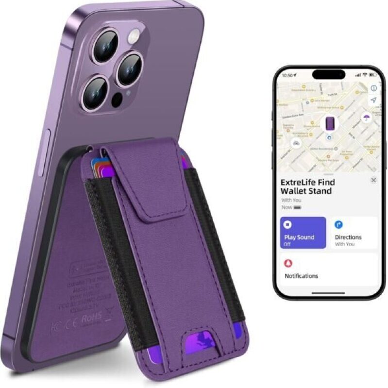 Magsafe Wallet with Privacy Flap - Purple