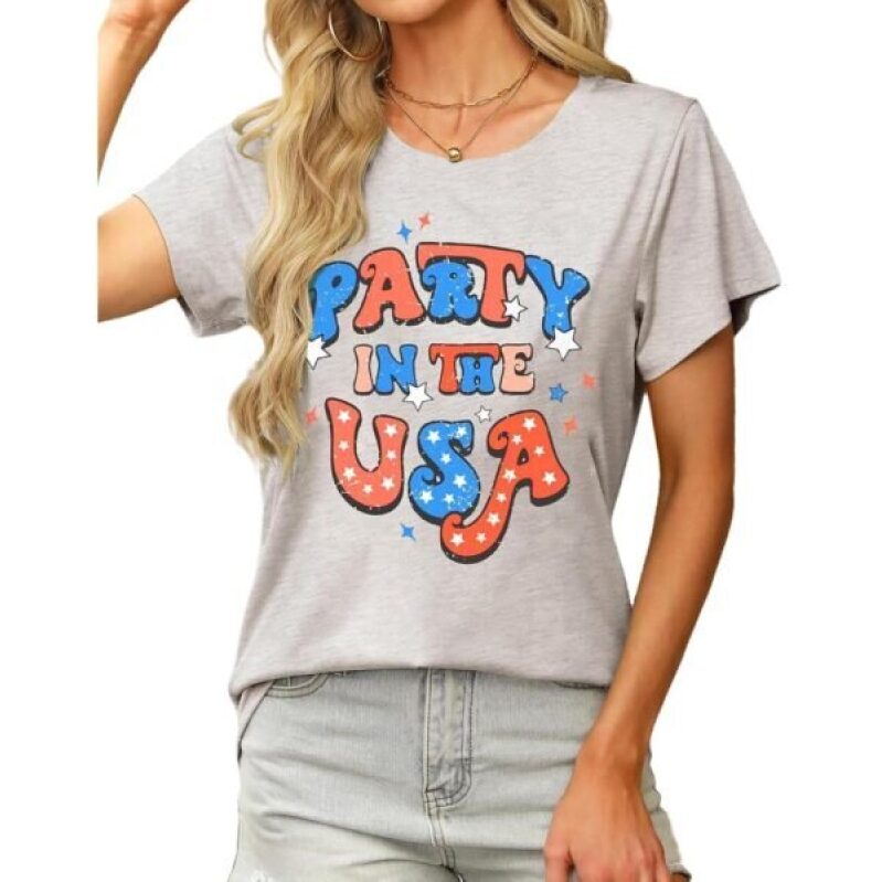 Women's Patriotic Tee: Celebrate Independence Day in Style