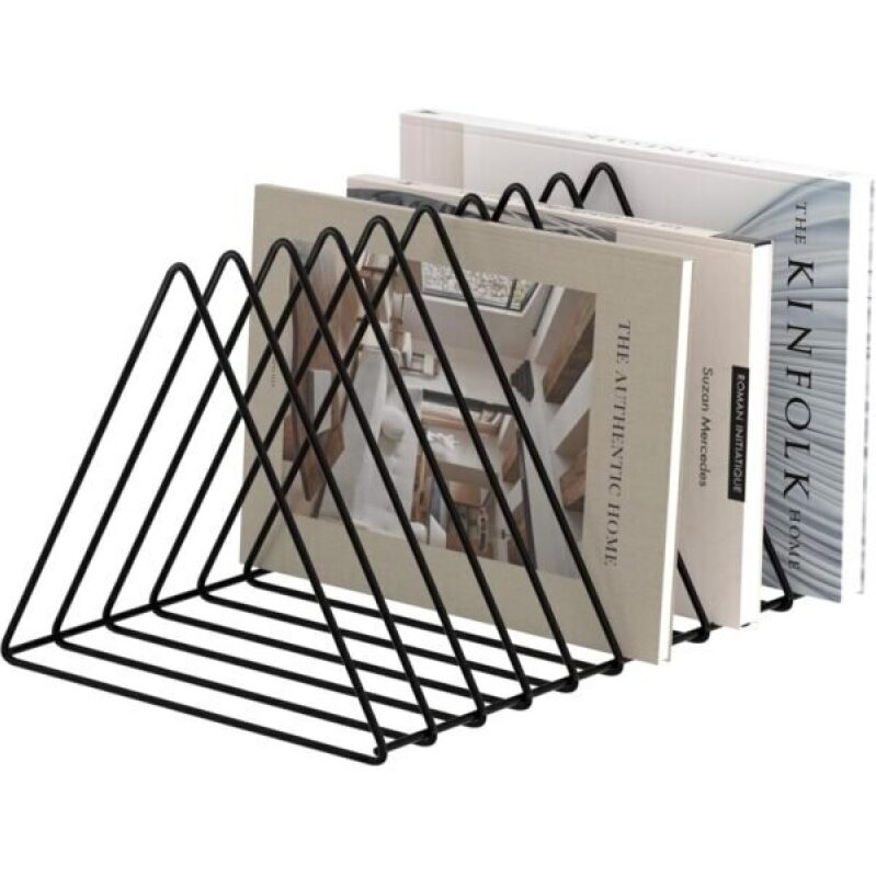 Urban Deco Triangle Desk Organizer – Metal Wire Magazine Holder