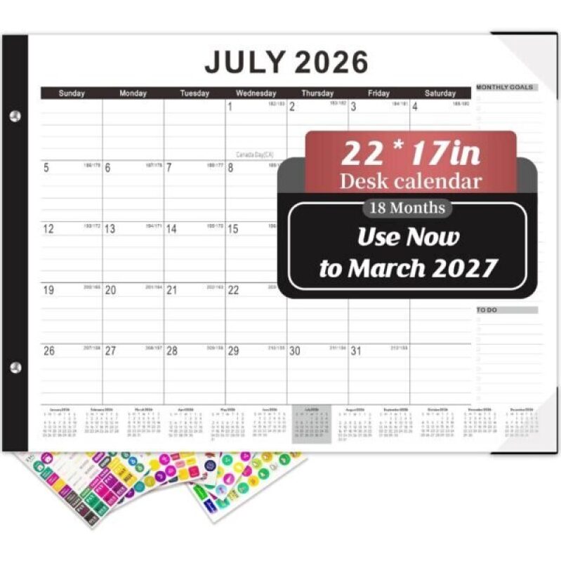2026-2027 Large Desk Calendar - 50% Off