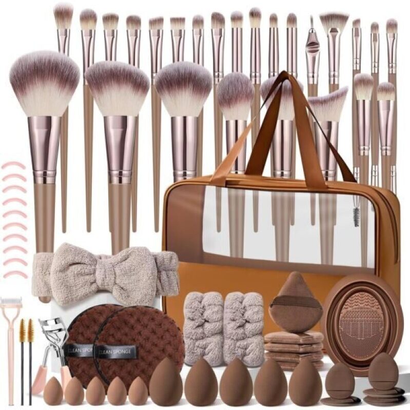 Professional 66Pcs Makeup Brush Set with Case - 50% Discount