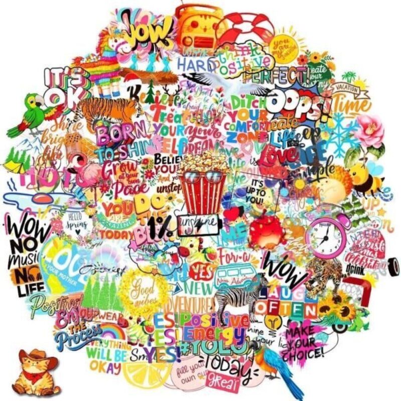 300Pcs Transparent Stickers for Kindle, Water Bottles, Laptops - Waterproof Decals