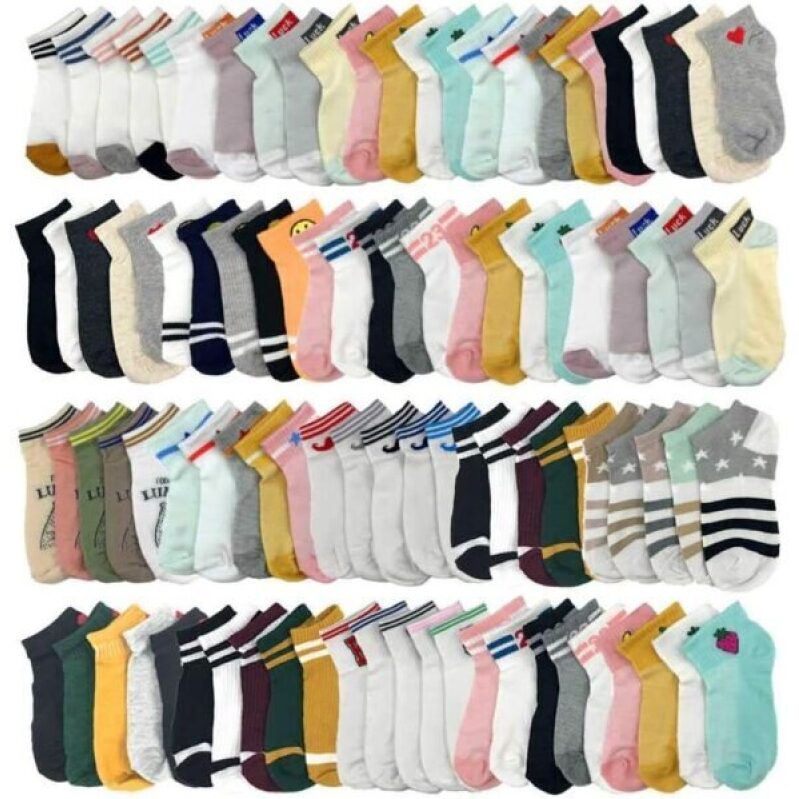 Wholesale Women's Socks - 20 Pack Ankle Low Cut, Medium - 40% Off