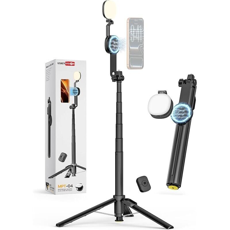 Uskeyvision MPT-04 Extendable MagSafe Magnetic Selfie Stick & Tripod