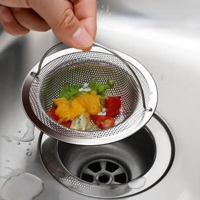 1Pc Stainless Steel Kitchen Sink Filter - Garbage Food Residue/Hair Catcher