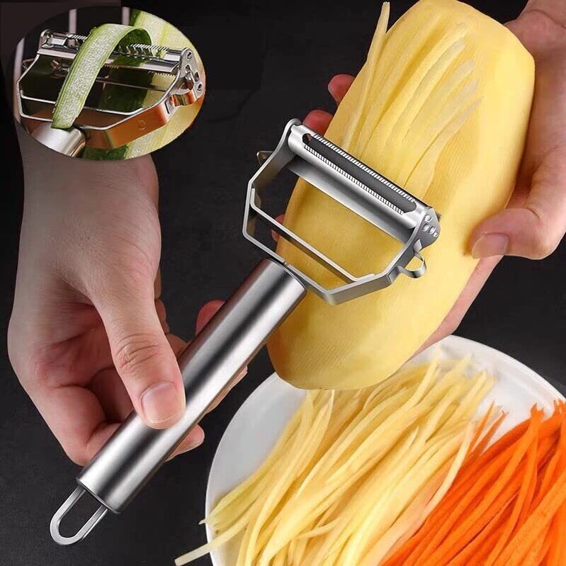Efficient Stainless Steel Vegetable Julienne Peeler