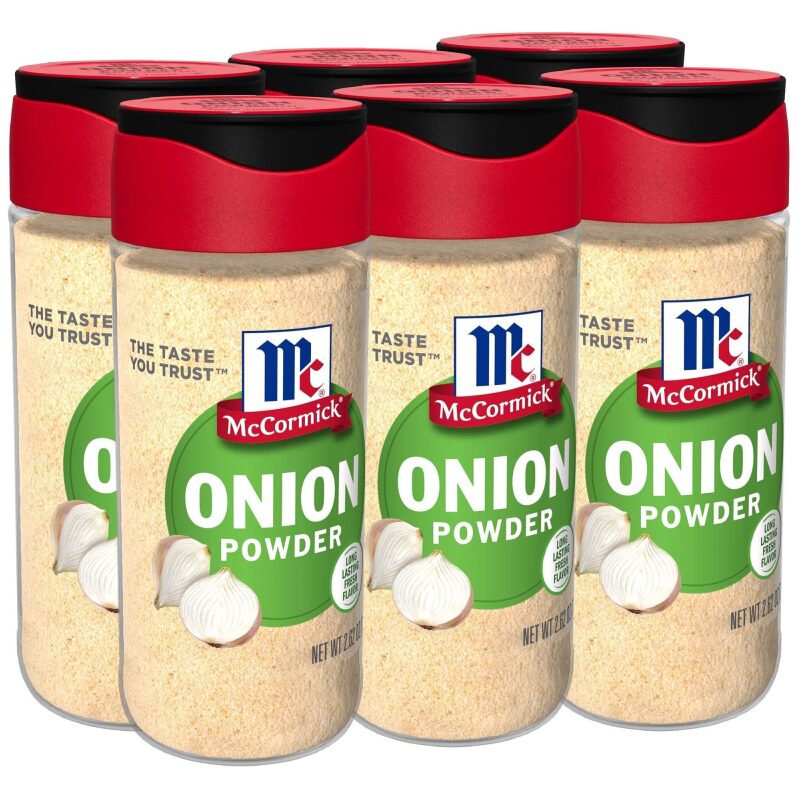 6-Pack McCormick Onion Powder 2.62oz - Savory, Toasty Flavor for Easy Cooking
