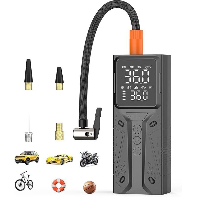 Versatile Portable Air Compressor with Pressure Gauge - Ideal for Multiple Uses