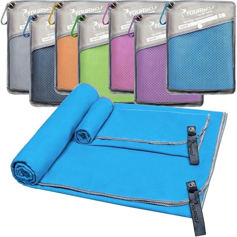 Quick Dry Camping Towels 2-Pack - Perfect for Travel & Sports