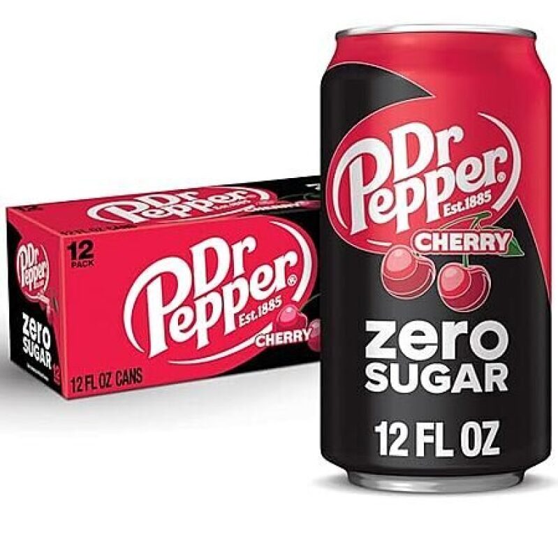 12-Pack 12-Oz Dr Pepper Cherry Zero Sugar Soda - Great Value Deal