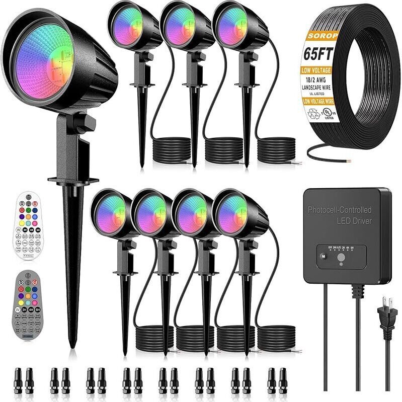 Illuminate Your Outdoor Space with SOROP RGBW Landscape Lights Kit