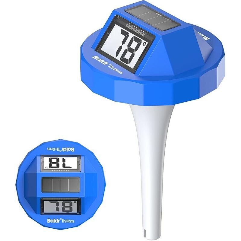BaldrTherm Solar Floating Pool Thermometer - Eco-Friendly & Battery-Free