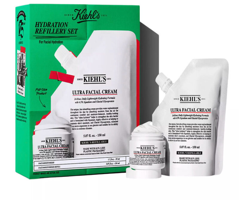 Kiehl's Ultra Facial Cream Hydration Refiller Set: 150ml+50ml, 41% Off