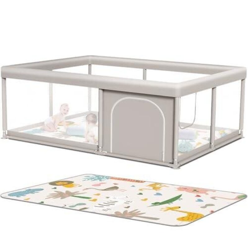 Hiaksedt Baby Playpen with Mat 65 x 50 Inch - 50%OFF