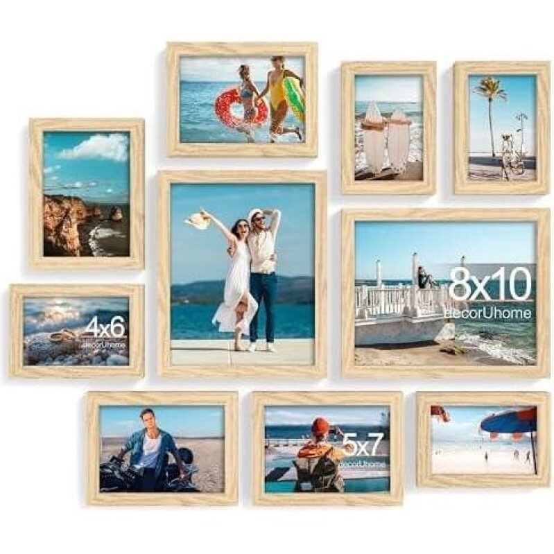 Multiple Sizes Picture Frames Set - 10 Pieces - 50% Discount