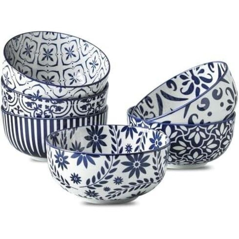 Bohemian Blue and White Ceramic Bowl Set - 50% OFF