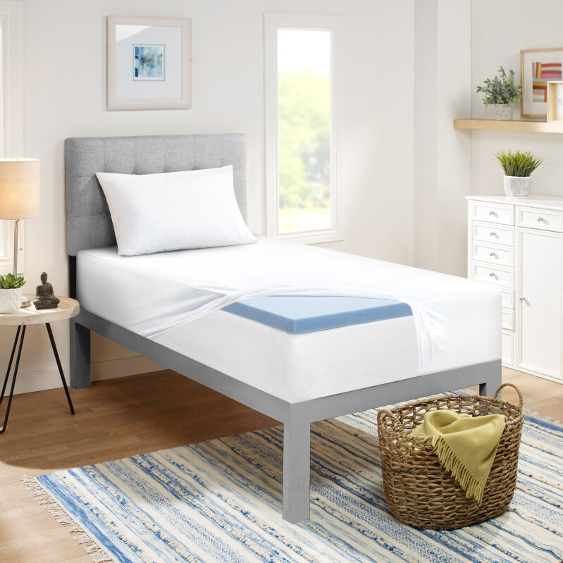 Dream Serenity 2-in-1 Memory Foam Topper, Pillow & Mattress Protector Bundle