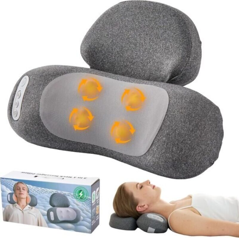 4D Shiatsu Neck and Shoulder Massage Pillow - 50% Off