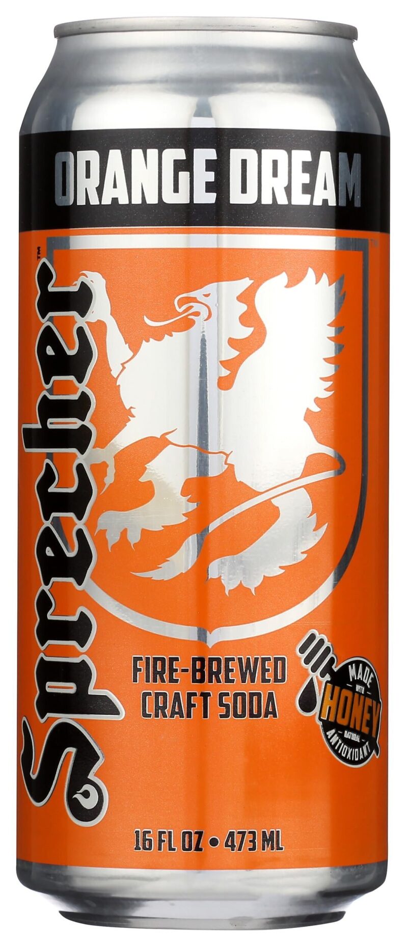 12-Pack Sprecher Orange Dream Soda, Kosher, Gluten Free, 16oz