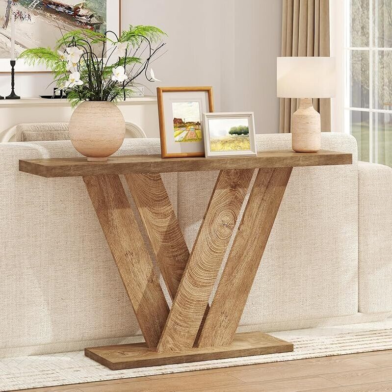 Elevate Your Space with the Karlott 51-inch V-Shaped Console Table