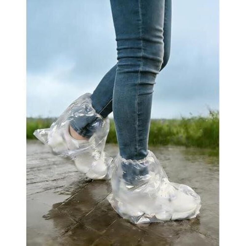 10 Pairs Clear Waterproof Shoe Covers - 50% OFF