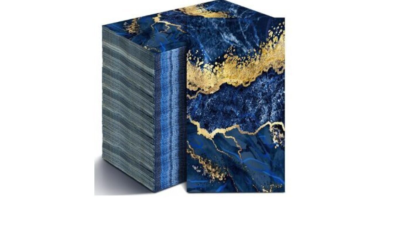 Geyoga 100 Pcs Marble Guest Napkins: 2 Ply Disposable Napkins for Parties and Events