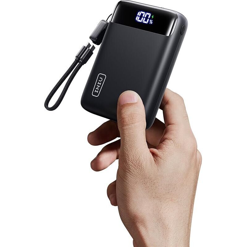 INIU Smallest 20000mAh Power Bank with Detachable Cable - 22.5W PD