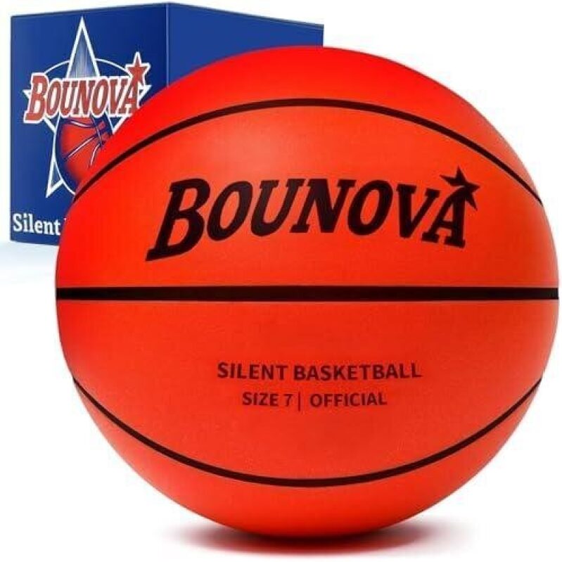 BOUNOVA Silent Basketball | Real Feel Powerful Bounce | Elegant Gift Box Packaging | Pro-Grade PU Foam Indoor Basketballs for Quiet Dribbling & Training