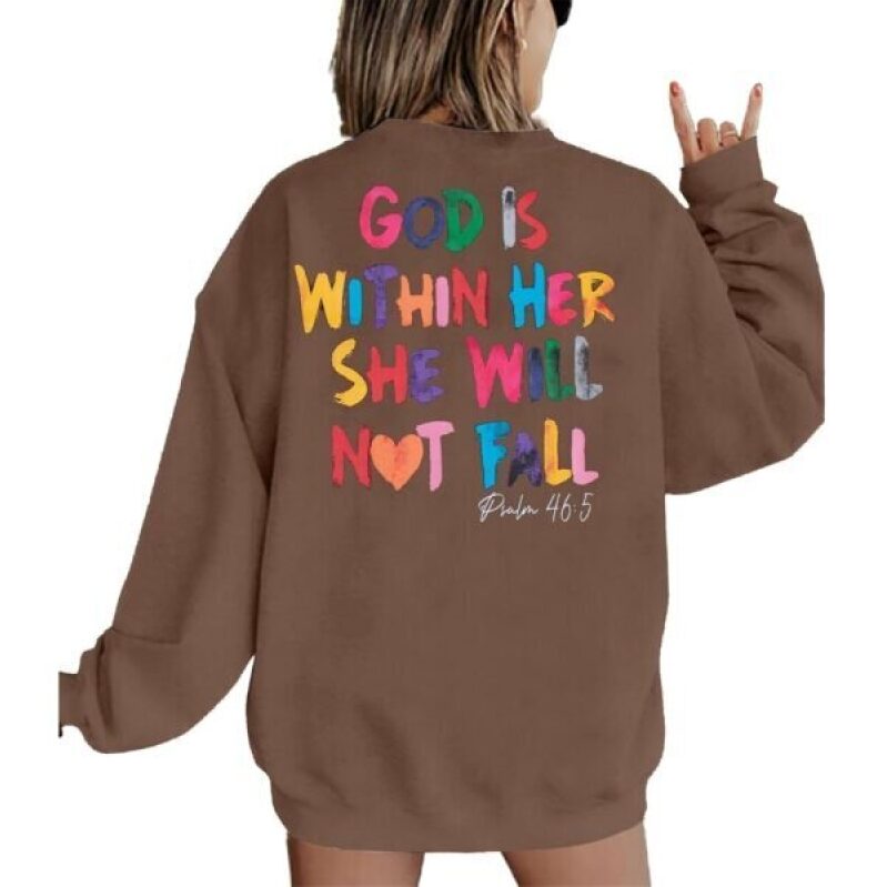 God Is Within Her Sweatshirt - Inspiring Christian Apparel