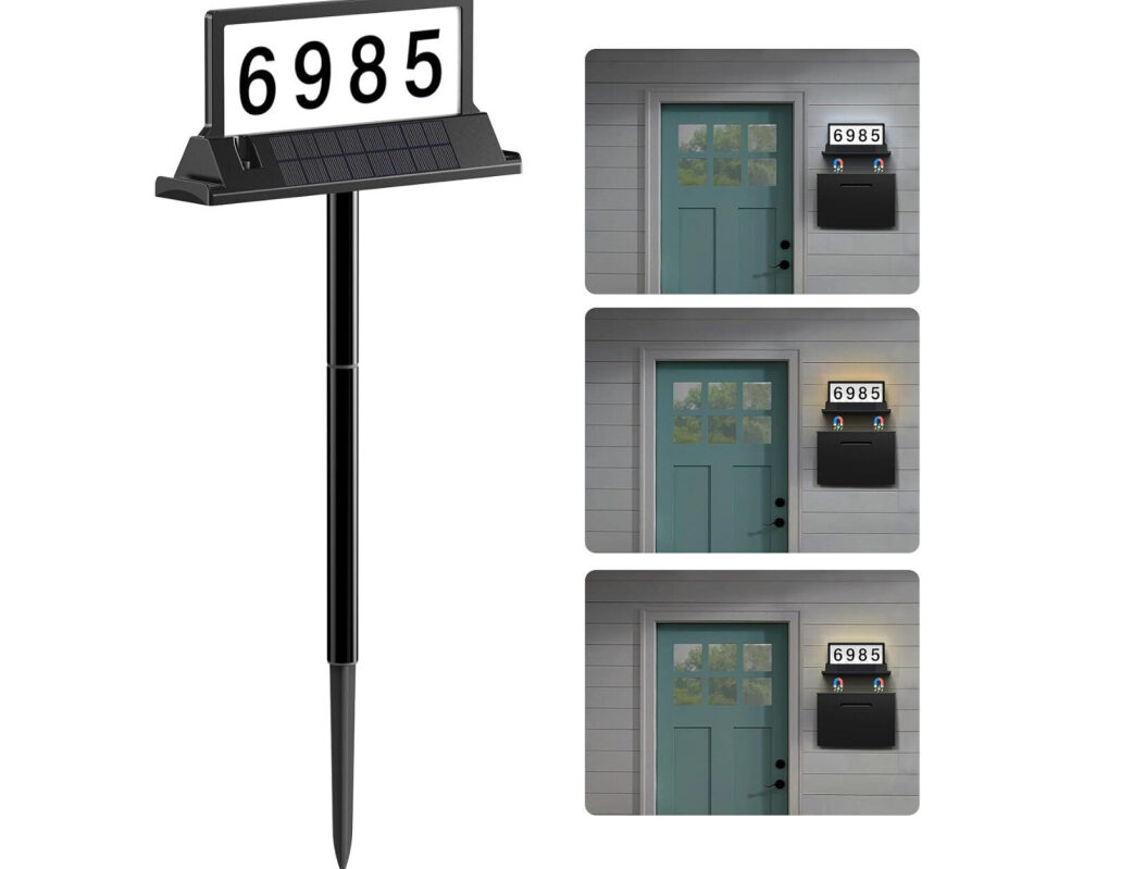 Double-sided Solar LED House Number Light - Prime Exclusive $17.99 w/ Free Shipping