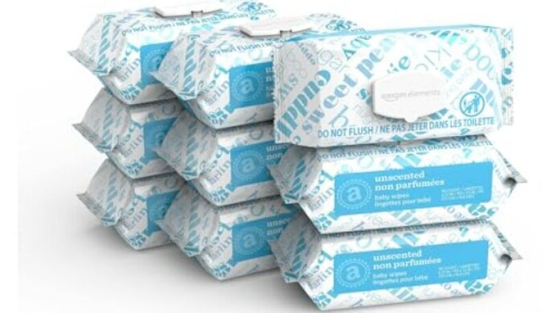 Amazon Elements Baby Wipes - Hypoallergenic, Alcohol-Free