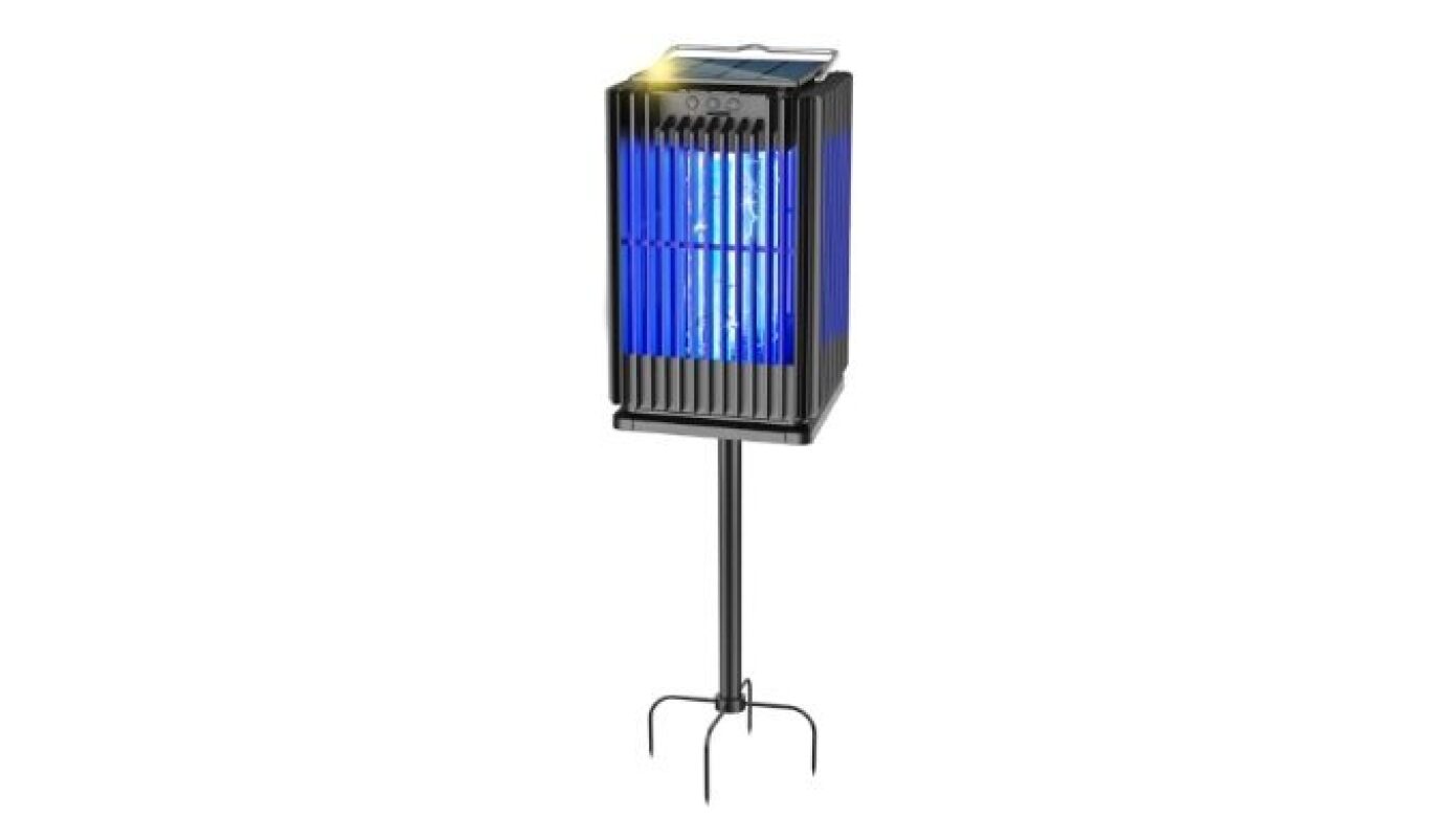 Solar Bug Zapper Outdoor with Ground Bracket, Cordless Waterproof Fly Zapper
