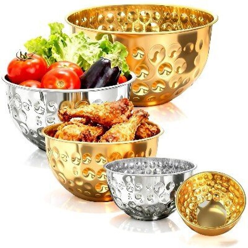 Premium Stainless Steel Mixing Bowls - 5-Piece Set