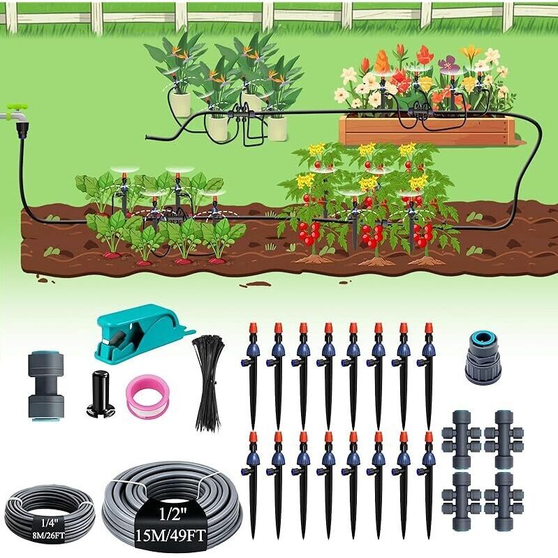 Efficient Drip Irrigation System for Gardens - Save Water and Time