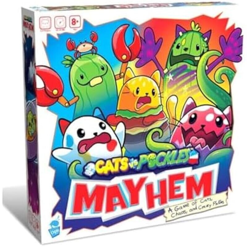 Cats vs Pickles Mayhem Board Game - Chaotic Fun for All Ages