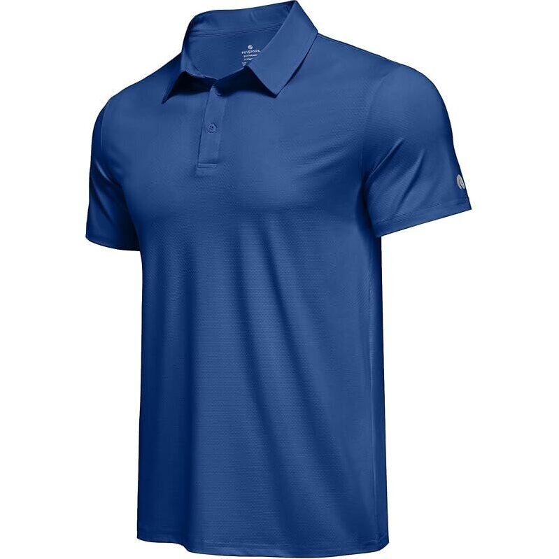 Pinspark Men's Short Sleeve Collared Golf Polo Shirt - Ultimate Comfort & Style