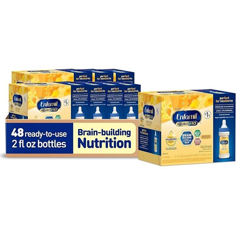 48-Pack Enfamil NeuroPro Ready-to-Use Baby Formula 2oz